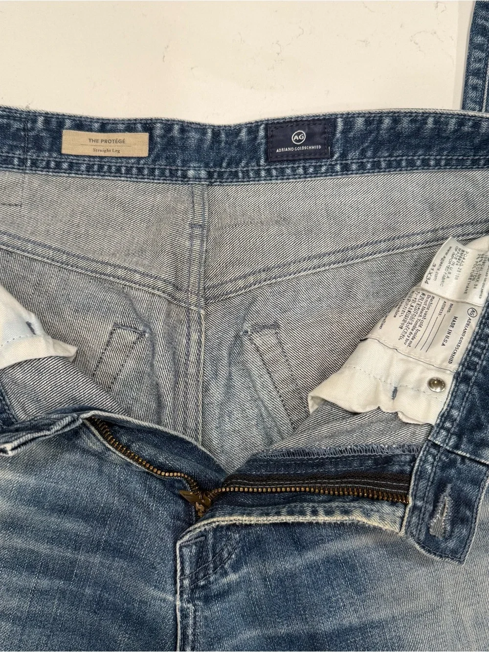 AG Adriano Goldschmied Men’s The Protege Straight Leg Blue Jeans 31x29